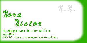 nora nistor business card